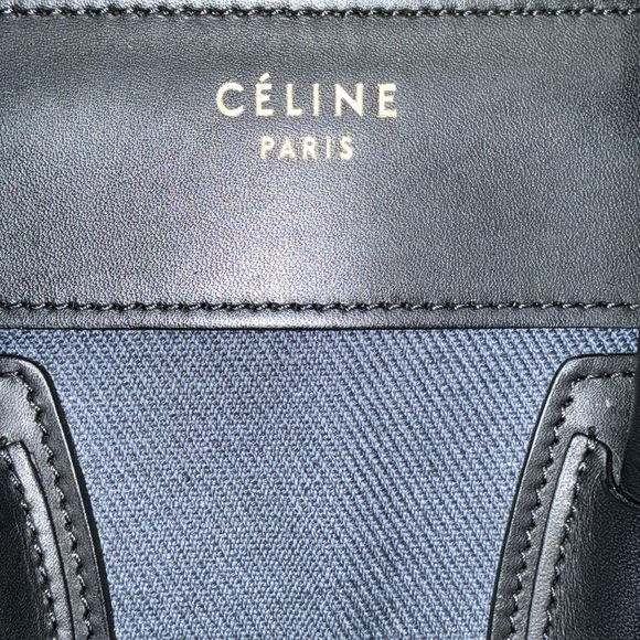 Celine Luggage Tote Handbag
Blue Cream - Picture 3 of 5